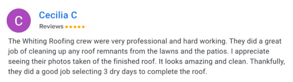 review of whiting roofing