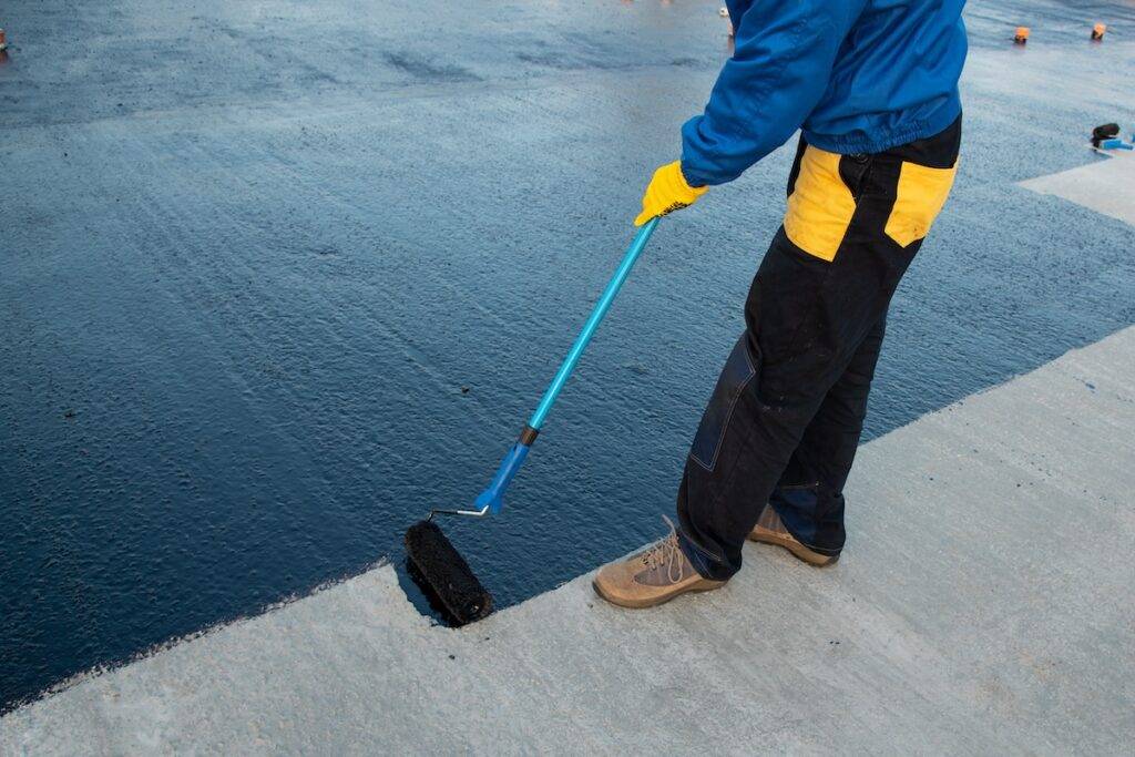 waterproofing on a concrete deck