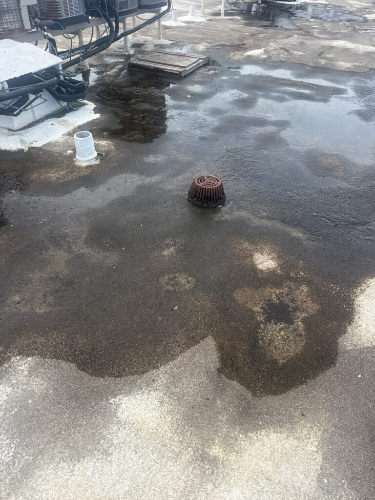 water pooling