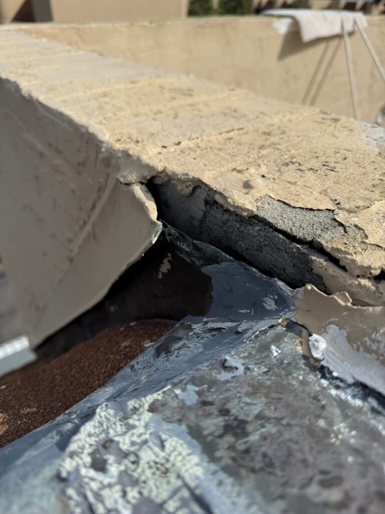 damaged flashing